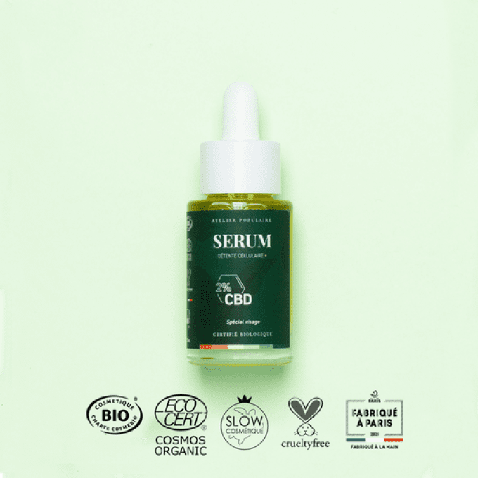 Sérum Détente Cellulaire + CBD | visage | COSMOS ORGANIC | 30ml
